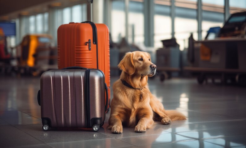 Flughafen_Therapiehunde | © Adobe Stock/OlgaChan