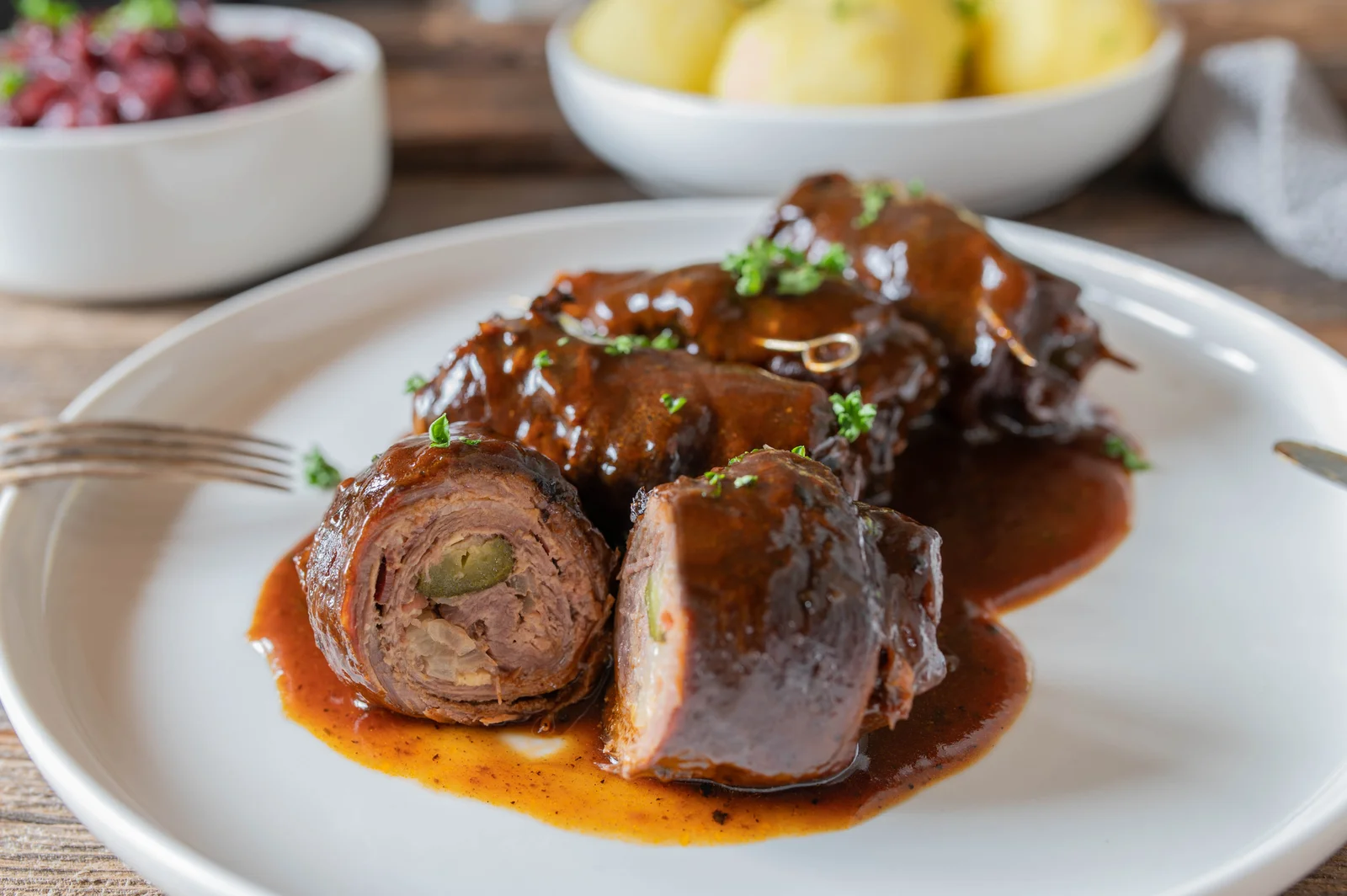 Nach Muttis Familienrezept: Rinderrouladen mit Rotkohl aus dem Thermomix